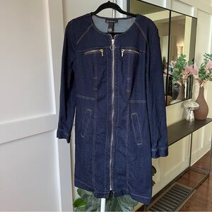 Inc Denim dress with Zipper Closure size 10 stretchy
